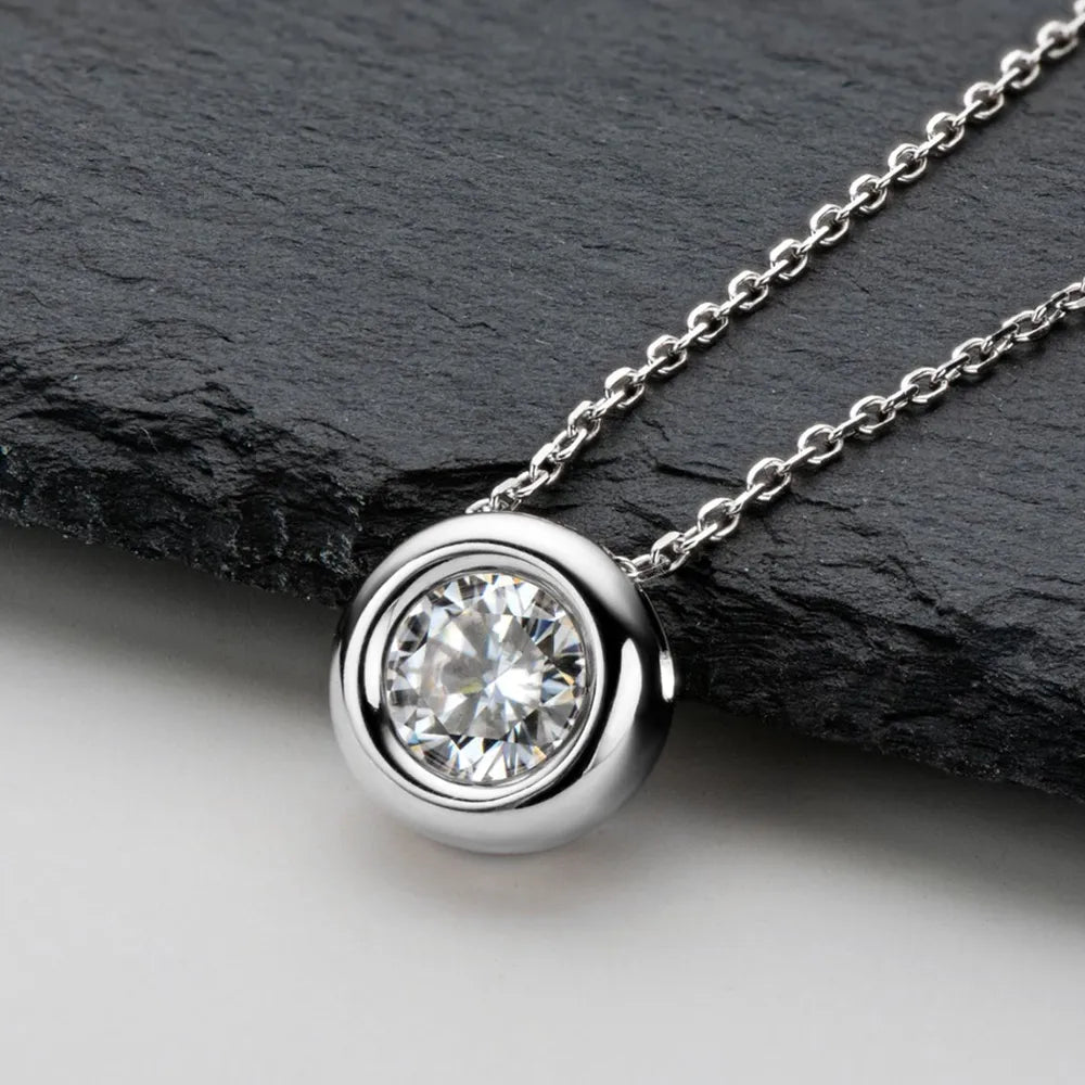 Collar Aurora | Solitario de Moissanita 1ct en Plata 925