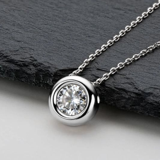 Collar Aurora | Solitario de Moissanita 1ct en Plata 925