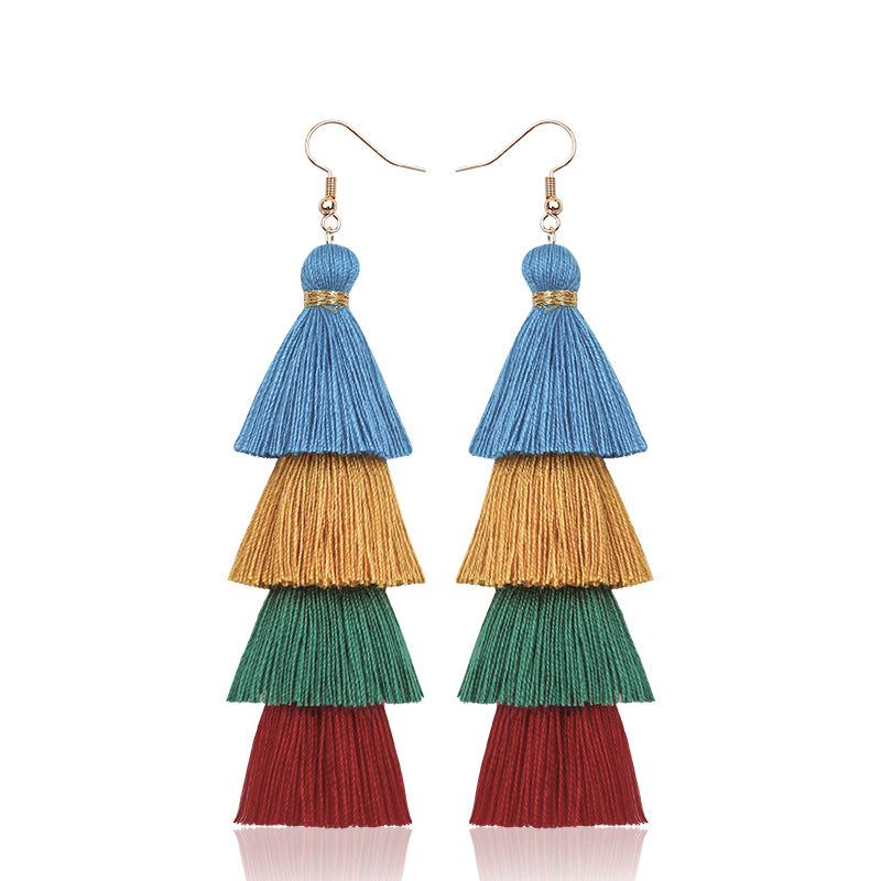 Pendientes Étnicos de Hilo y Ratán INÉS • Estilo Boho