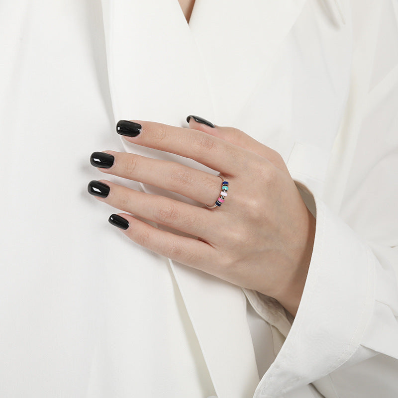Anillo Antiestrés giratorio y ajustable "Serenity" Hecho Plata 925